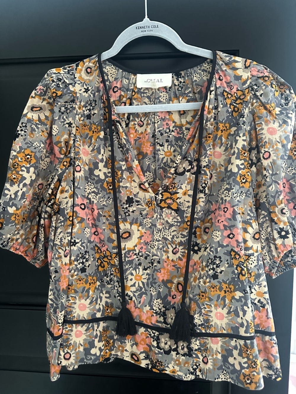 The Great Floral Tie-Front Blouse
